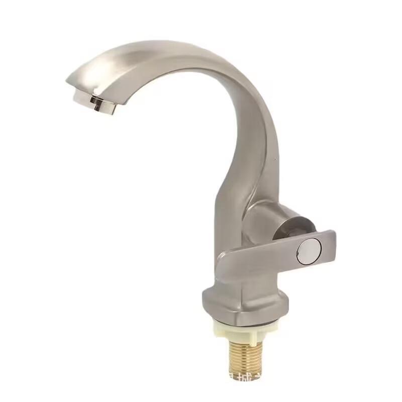 TLXT Brushed Crescent Edge Single Cold Basin Faucet