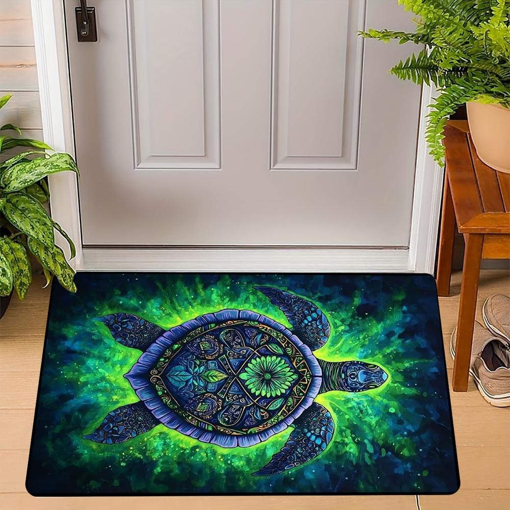 Sea Turtles Printed Kitchen Carpet Living Room Dining Room Laundry Floor Mat Bath Balcony Hallway Non-Slip Door Mat