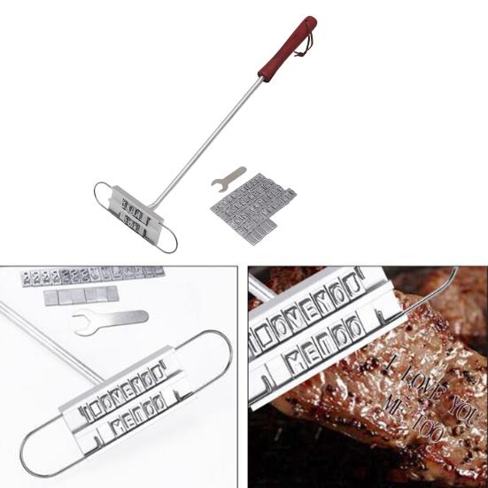 Barbecue Branding Iron Custom Branding Iron Stamp with Changeable Letters for Steaks Cakes