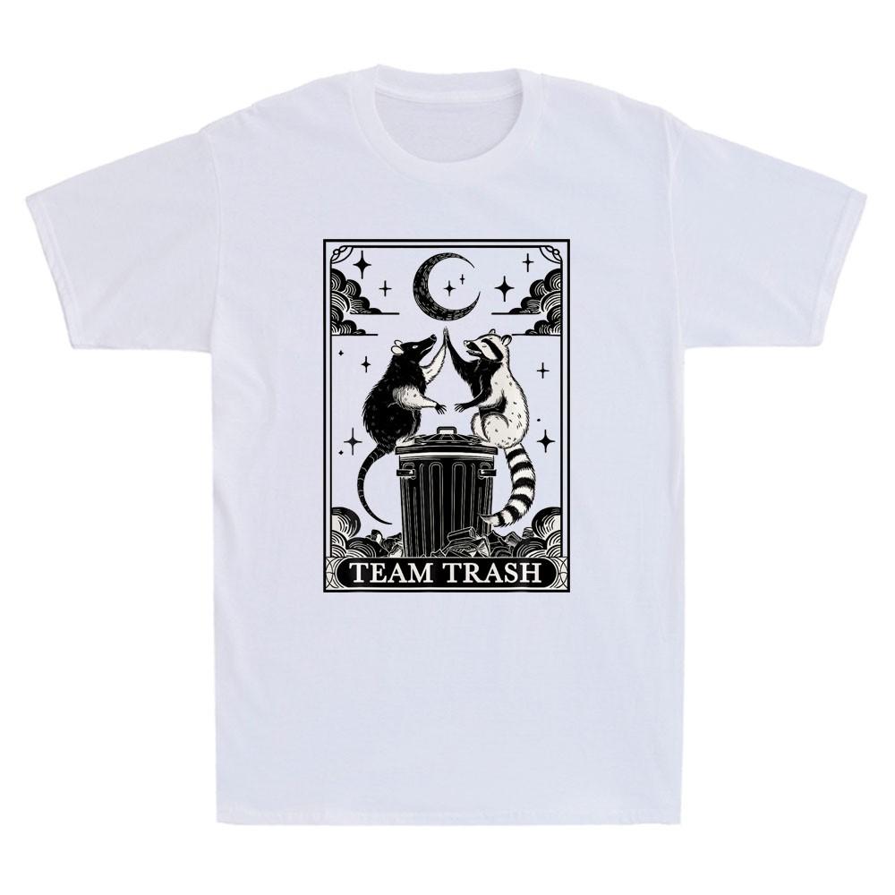 Tarot Card Vintage Team Trash Crescent Moon Opossum Raccoon Retro Unisex's T-Shirt