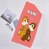 1pc Chip 'n' Dale1 Beach Towel with Custom Name, Beach/Swimming/Bath/Picnic/Camping Towel, Suitable for Seaside Beaches