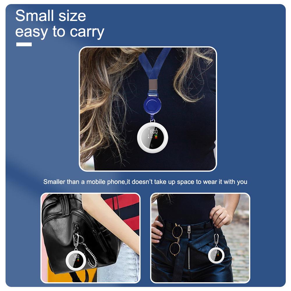 Portable Carbon Dioxide Tester 3 In 1 CO2 Temperature Humidity Detector LCD Rechargeable Air