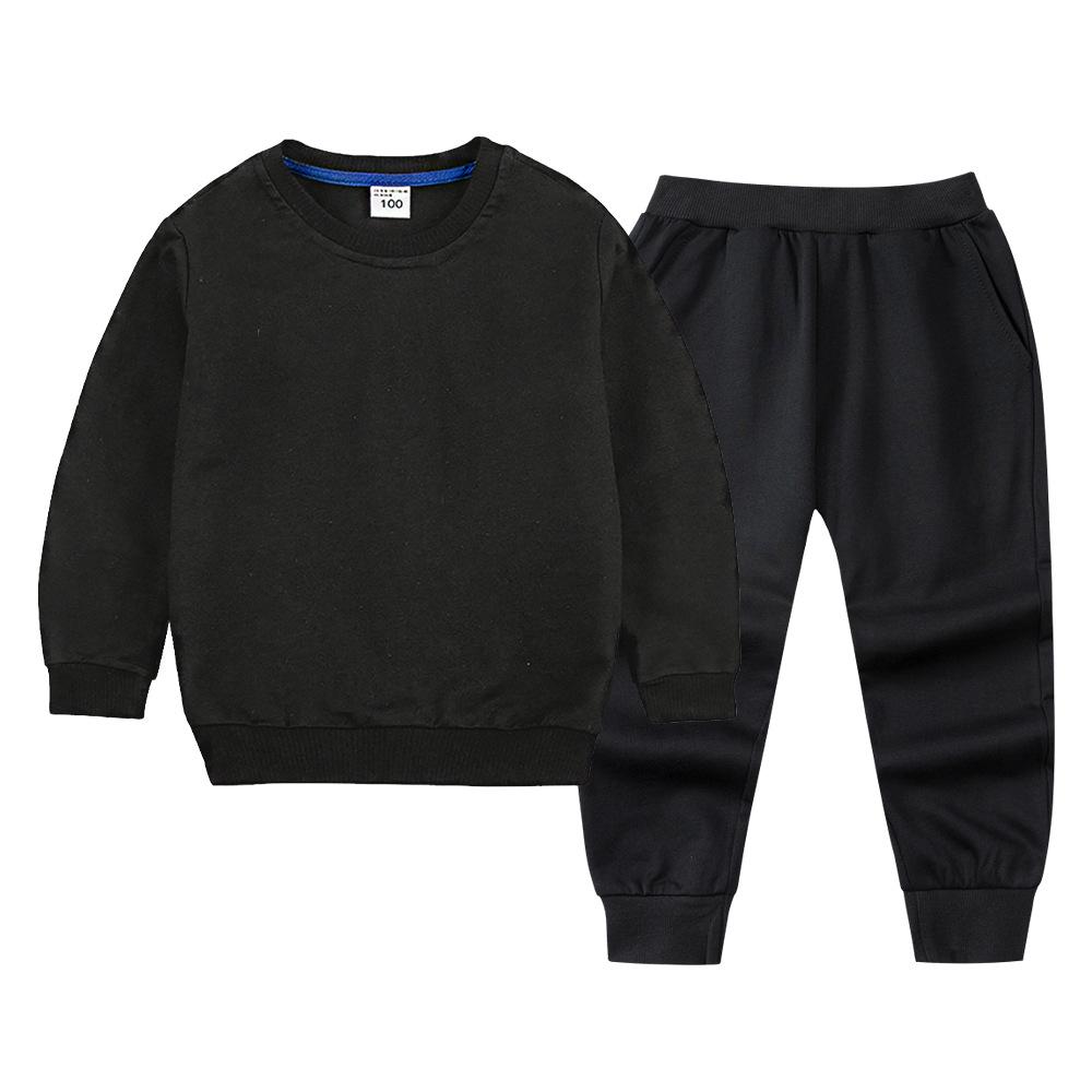 Children's Hoodie & Sweatpants Set: Autumn/Winter Casual Two-Piece with Custom Print Option