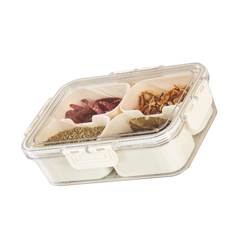Plastic Storage Box Multi Grids Fridge Food Divider Box for Dumpling Vegetable Fruit Seasoning