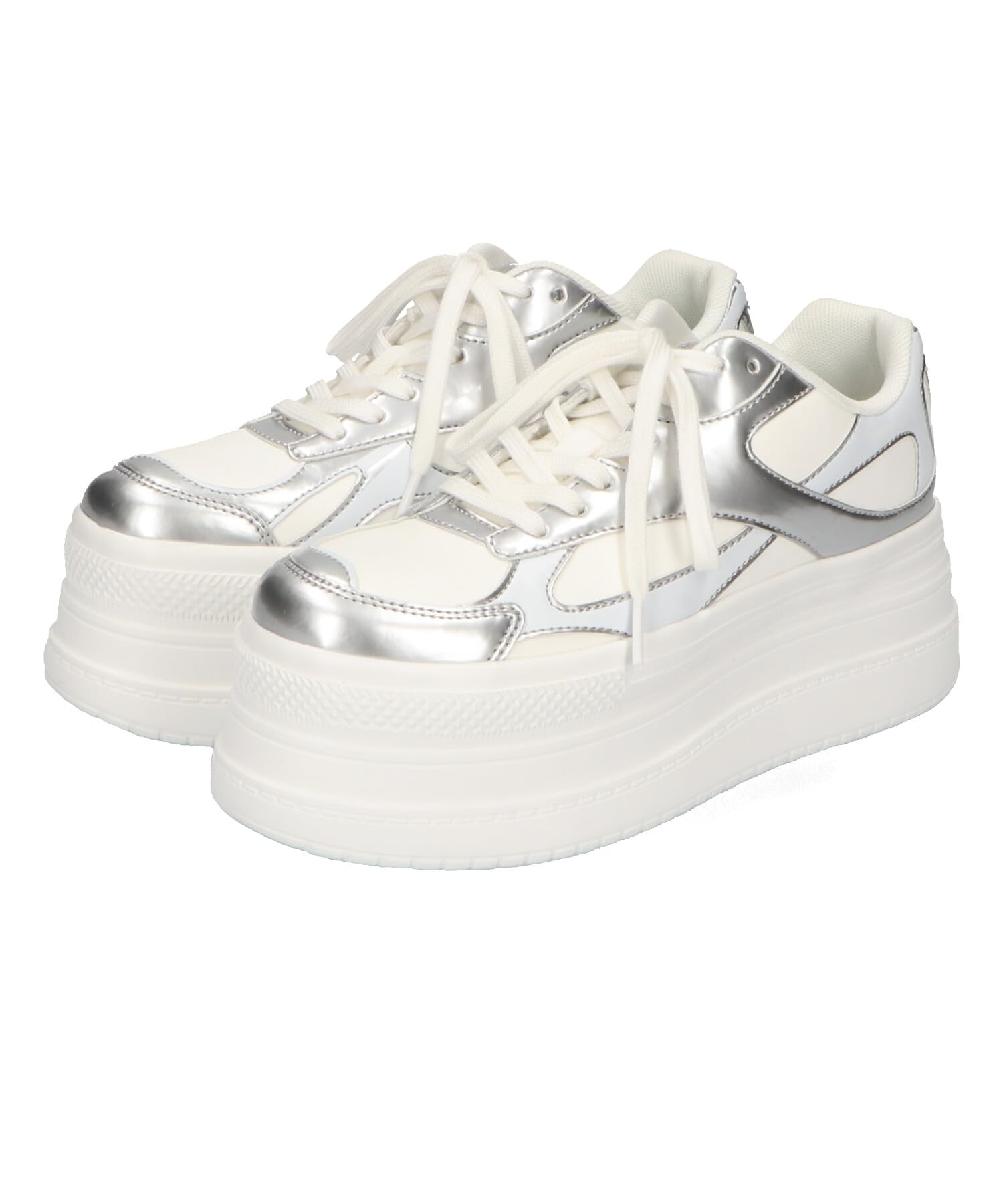 

Sneakers for large and small easy to walk thick OT3736 OT3740 SILVER cm [Oriental Traffic] women, sizes, in, soles, stylish, lightweight, trendy,