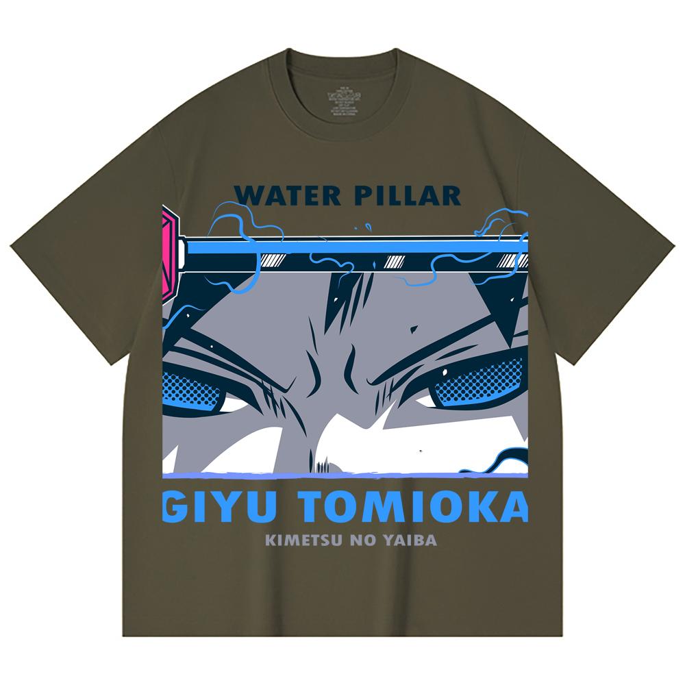 230 Gsm 100% Cotton Demon Slayer V10 Tomioka Print Unisex Heavy Cotton T Shirt