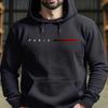 Men's Hooded Sweatshirts Solid Color Long Sleeved Pullover Paris Fashion Male Casual Sports Hoodie Home Outdoor Comfort Soft Top