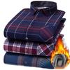 Men's Winter Sherpa Lined Flannel Shirt Jackets Long Sleeve Button Down Fleece Dress Shirts for Men Casual Warm Comfortable Thermal Shirt With Pockets