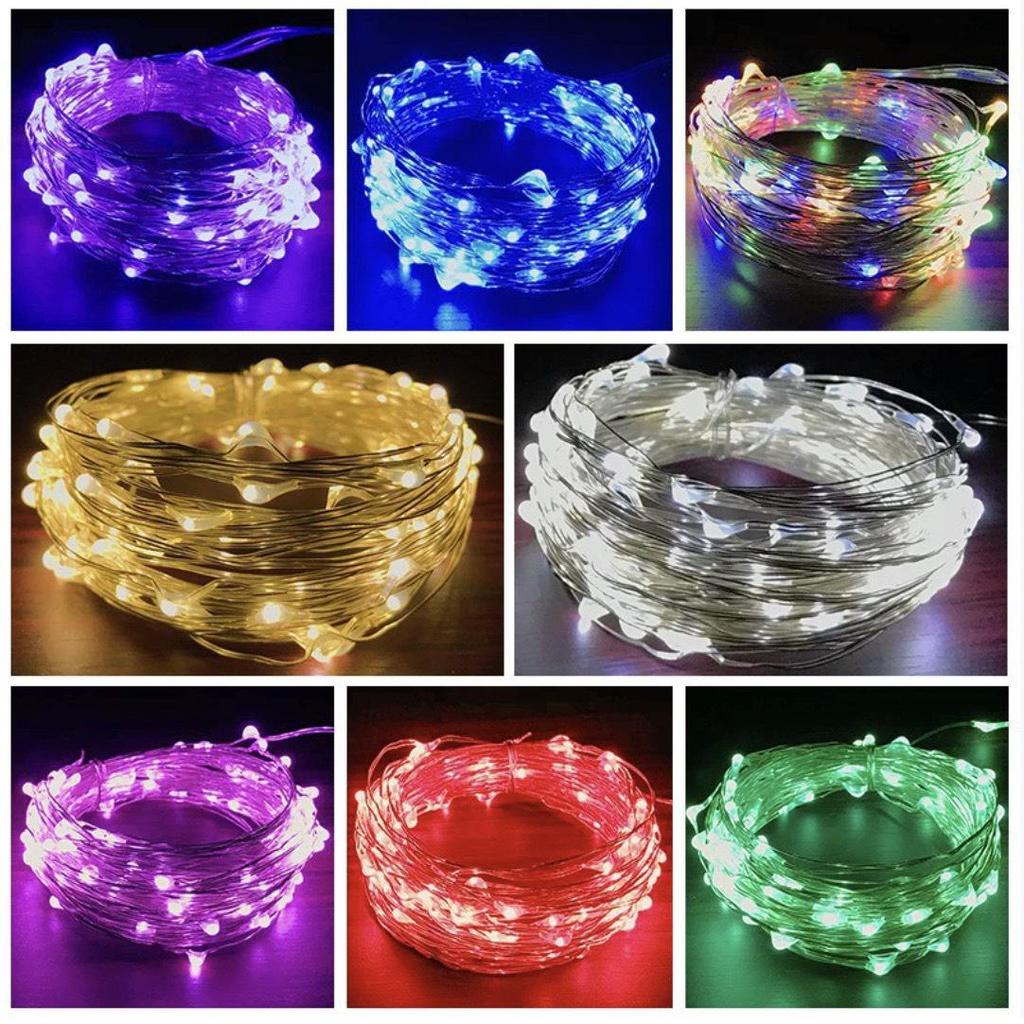 LED Solar Copper Wire Outdoor String Lights for Camping & Decoration
