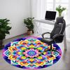 1pc Psychedelic Mandala Chair Carpet for Office Non-Slip Mat for Office - Decorative Floor Mat  Yy251030183