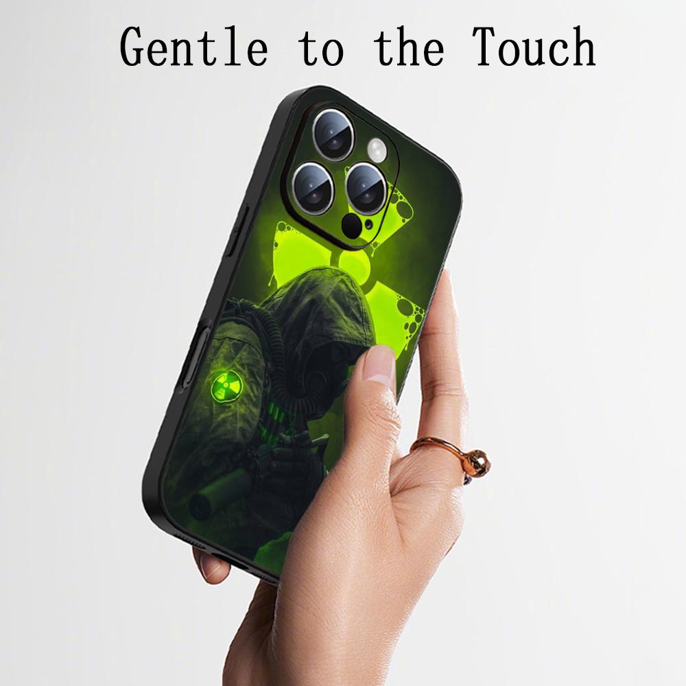 Game Stalker 2 hot pattern design Phone Case For iPhone 16 16e 15 14 13 12 11 Plus Mini Pro Max Soft black Shockproof Cover