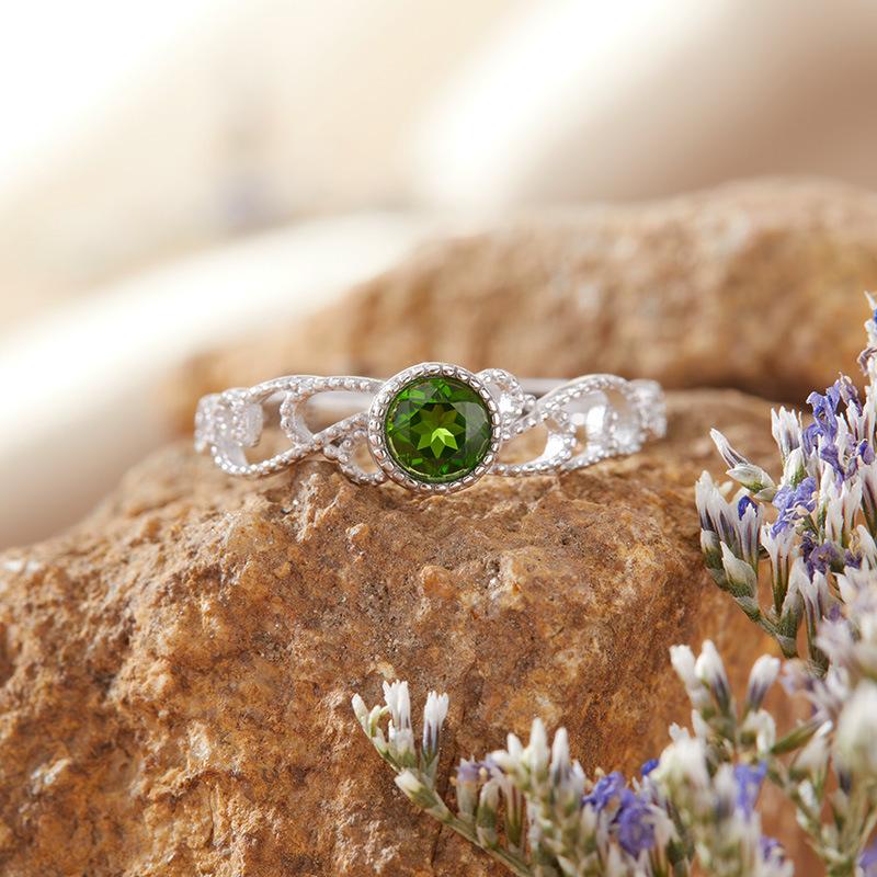 Natural Sapphire Ruby Topa Garnet Peridot Colored Treasure Ring Women'S S925 Sterling Silver Index Finger Ring