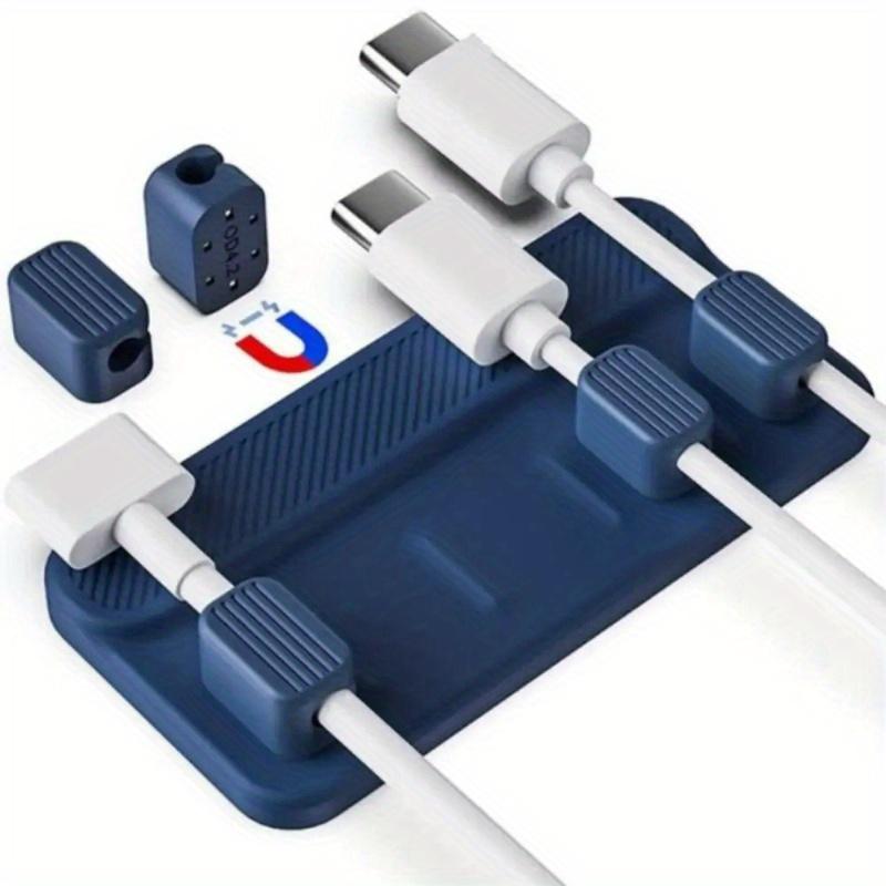 Magnetický organizér drátu myši pro stolní počítač Chránič spony kabelu Navíječ kabelu Zástrčka řádku Samolepící Pevný držák USB nabíjecí linky