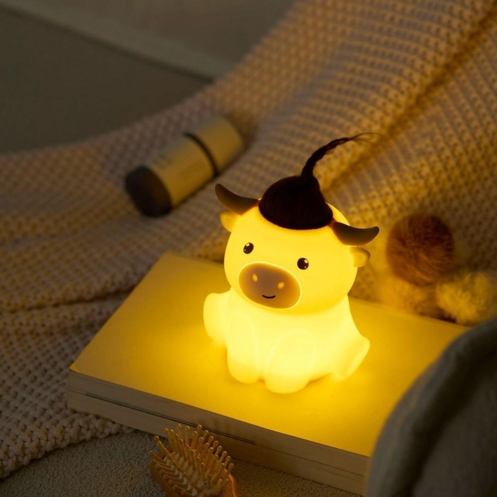 Novelty Soft Silicone Animal Nightlights Dimmable Rechargeable LED Lamp  Bedroom Decor
