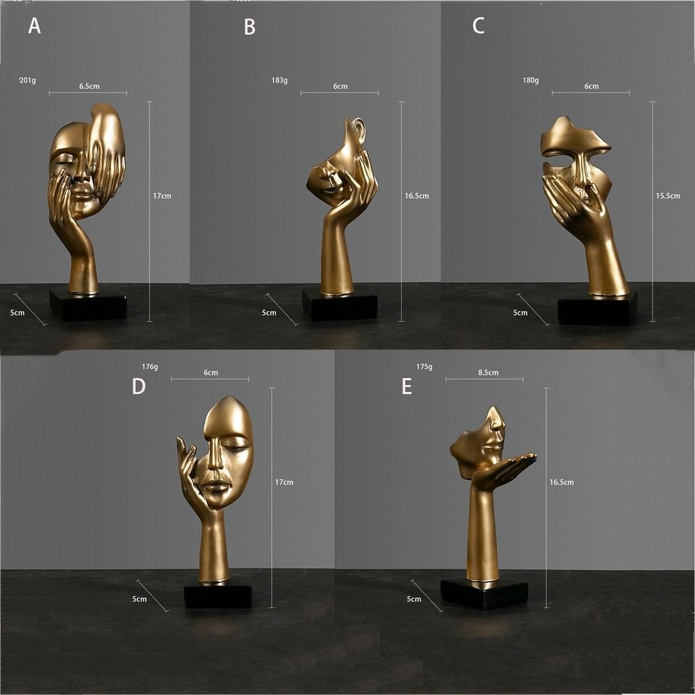 Gift Living Room Antiskid Base Figure Sculpture Desktop Ornaments Abstract Statue Resin Crafts