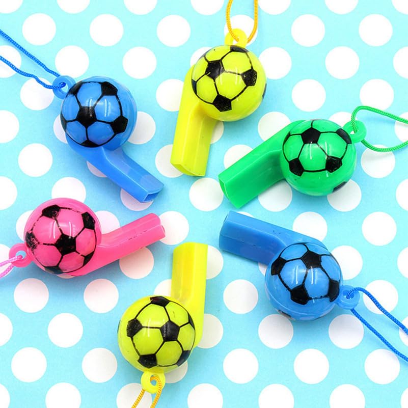 NOLITOY Soccer Whistle Plastic Training Whistle with Strap 5.5 X