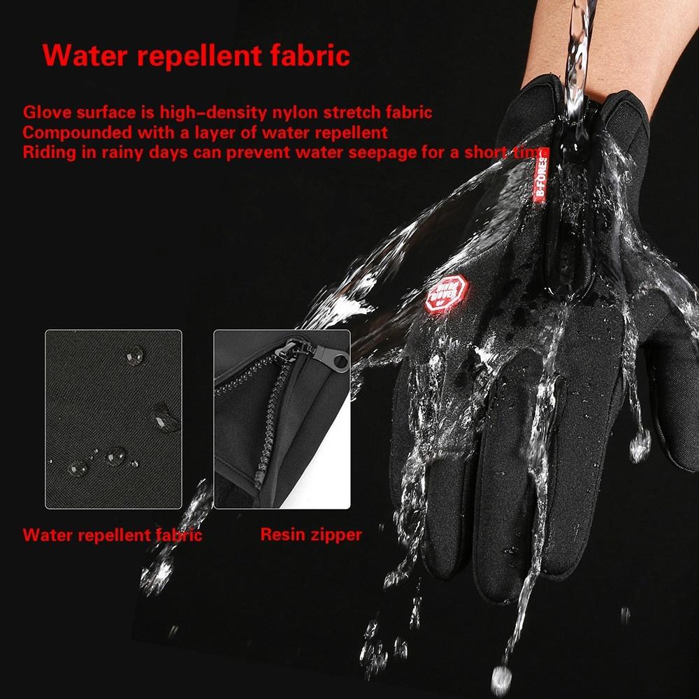 High Quality Outdoor Sports Winter Cycling Gloves Waterproof  Warm Gloves Riding Touch Screen Zipper Ski Gloves Extended Version