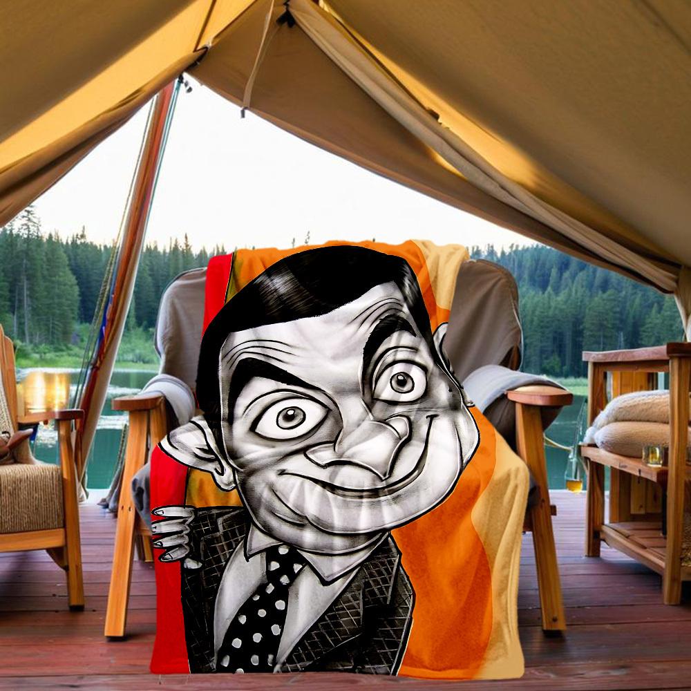 1 pz Sig.. Coperta da Esterno in Flanella Morbida e Calda, Leggera, Disegno Cartone Animato, Uso Stagionale per Divano, Esterno, Campeggio, Soggiorno, Ufficio073