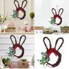 Handmade Easters Door Wreath with Rabbit and Bright Detail Display Garlands Perfect for Holiday Homes Decors