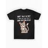 Men's Funny Cat Saying T-Shirt "Don't Talk So Fast" with Tabby Cat & Calico Tabby Cat Design - 100% Cotton 200gsm Heavyweight Soft Breathable Tee,