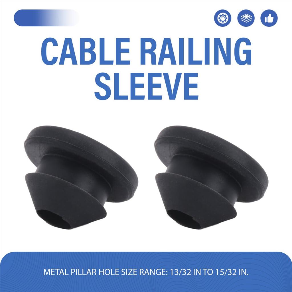 A78U 100PCS Cable Railing Rubber Grommets for 1/8Inch 5/32Inch 3/16Inch Cable for Metal Cable Railing Posts,Cable Railing Kit