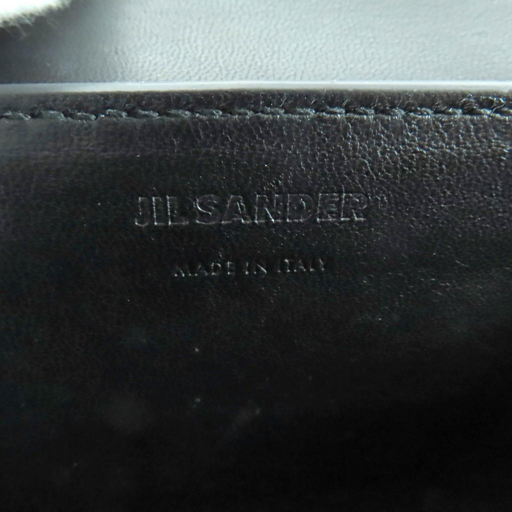 Great JIL SANDER Cannolo Mini Shoulder Bag With Logo Black Leather J08WD0008 Used