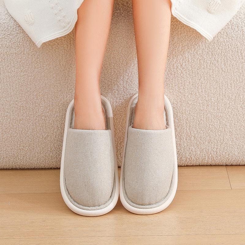 EVA Herren Übergröße Rutschfeste Baumwollpantoffeln mit Weicher Sohle für Indoor-Komfort im Herbst/Winter