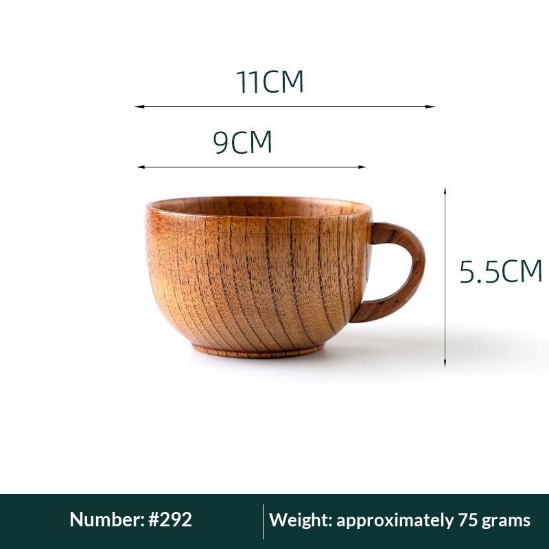 Wooden Cups Handmade Wood Handle Cups Handle Beer Coffee Milk Tea Mug Handmade Natural Kitchen Bar Drinkware Cup