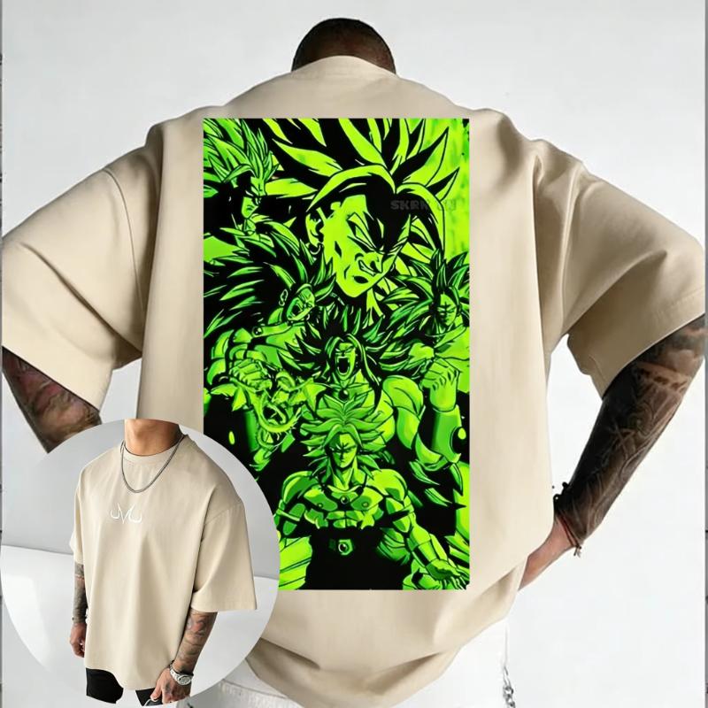 2026 Dragon Ball Unisex Summer Cotton Tshirt New Anime Broli Co Printed Harajuku Trendy Loose Casual Y2K Parentchild Top