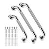 Pack Of 3 Bathroom Safety Grab Assistance Wall Mounted Handicap Handrails Steel For Tub Shower Toilet Support