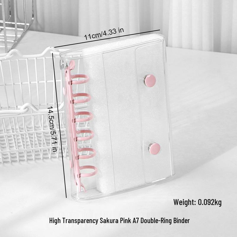 M5 Transparent PVC Binder Cover for A6/A7 Photocards & Stickers