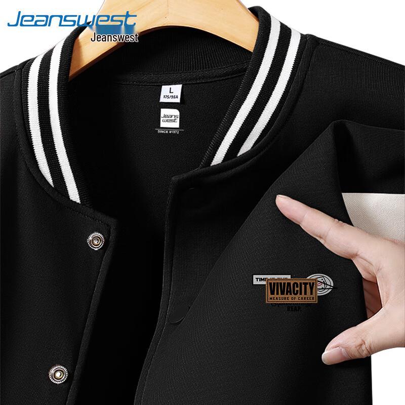 

Jeanswest Men s 2025 American Retro Letter Baseball Jacket 2XL