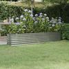 VidaXL Raised Garden Bed Flower Pot Planter Box Raised Bed Patio Terrace Outdoor Galvanized Steel 224x40x36 Cm 318877