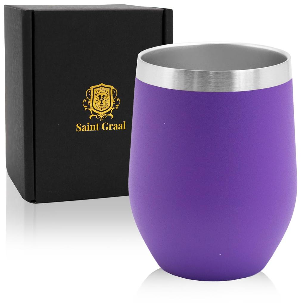 SaintGraal Vacuum Insulated 350ml Tumbler for 70th and 77th Perfect As a Gift for Men and Women Birthdays,
