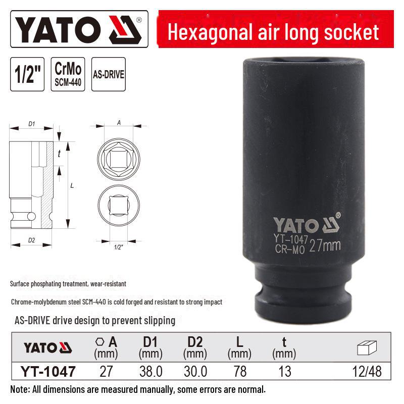 YATO Air Cannon 1/2'' Pneumatic Hex Socket Wrench