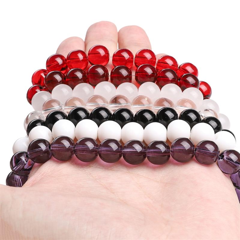 1stripe/pack Glass Beads DIY Bracelet Necklace Earrings Jewelry Accessories