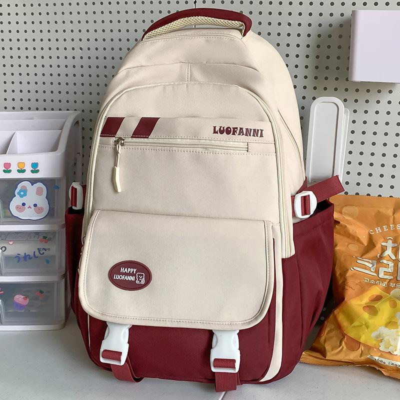 Children Elementary School Students Girls Junior High School Students High School Students Color Blocking Backpack College Students Backpack