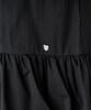 Ronron Shoulder String Pumpkin Mini Dress Black