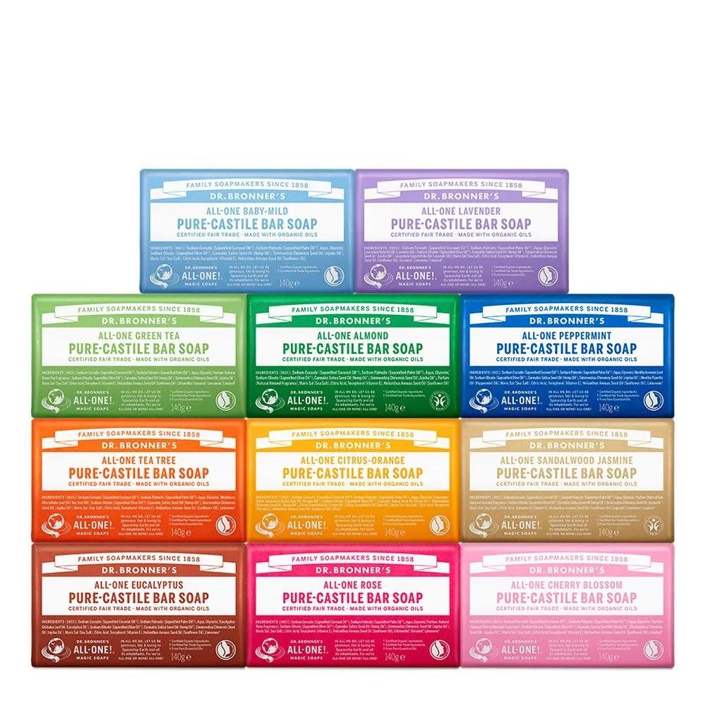 Dr. Bronner s Pure Castile Bar Soap 140g (Select Scent) Citrus Orange