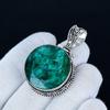 Smaragdový přívěsek, 925 Sterlingové stříbro Ručně vyráběné šperky, Smaragdový stříbrný přívěsek, Společenské šperky pro ženy, Přívěsek Novoroční dárek