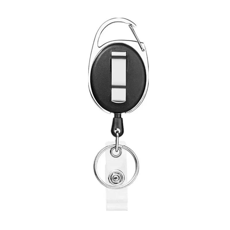 Transparent Double Cards Slots ID Tag Badge Holder with Badge Reel Cards Storage Organizer Employee Pass Work Card Case Sleeve