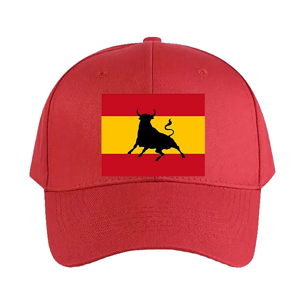 Spanish bull flag Woman Man Baseball Cap Adult Adjustable with Curved Brim Hiking Fishing Hat sun protection sun hat