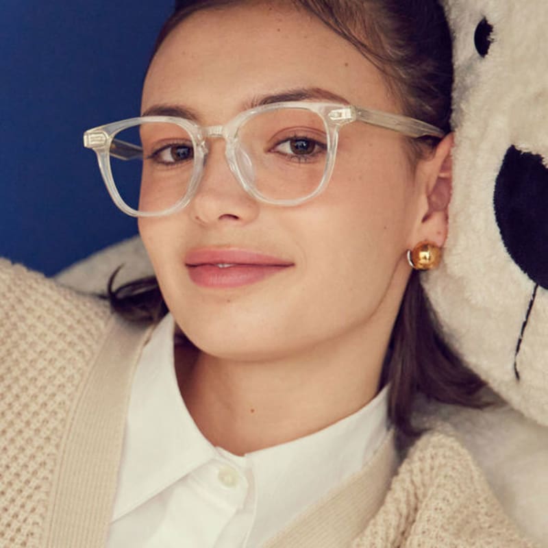 

DAYWALKER Zeiss Lens Unisex Blue Light Blocking Horn-Rimmed Glasses WOOD C17 FREE