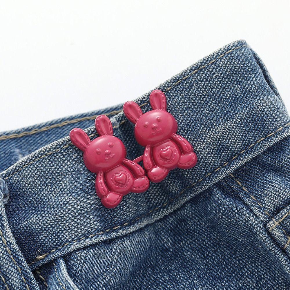 Zinc Zinc Alloy Rabbit Snaps Detachable Pant Clips Multicolour  Stylish   Tightening