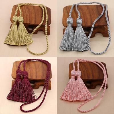 Window Decoration Living Room Curtain Tie Polyester Office Ball Holder Bandage Hand Woven Tassel Rope