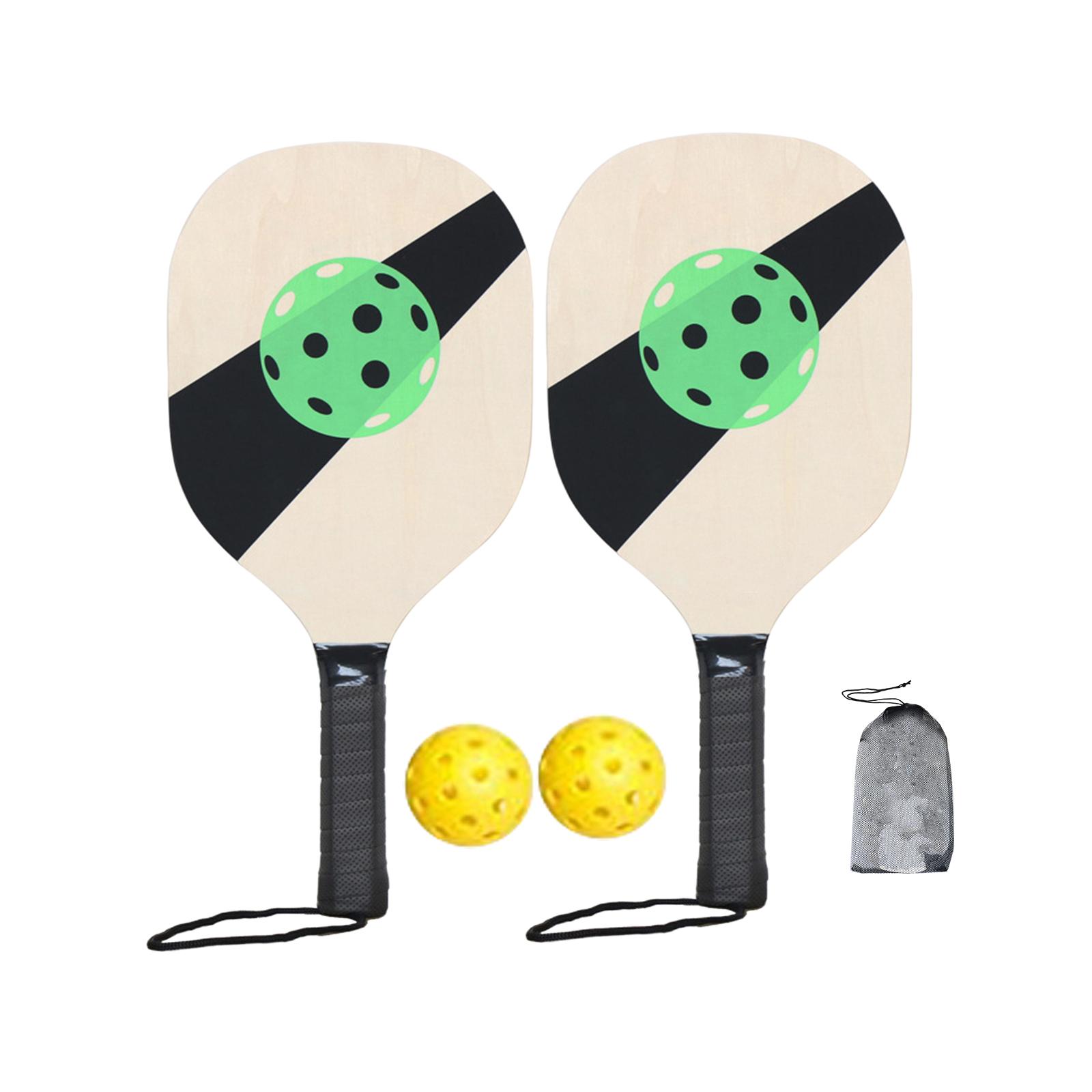 

Pickleball Wood Paddle Set Portable Outdoor and Indoor for All Levels and Ages