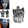 Durable 100cm Halloween Skeleton Hanging Reaper With Realistic Skull And Hood