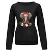 Winter Womens Casual Long Sleeve Tops Ladies Print Sweatshirt Blouse Tee Sweater