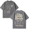 Noah Kahan The Great Divide Tour 2026 Grafica Vintage Lavata Maglietta Uomo Donna Moda Maglietta Estiva Casual Magliette in Cotone