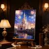 DIY Diamond Art Pearl Painting Kit for Adults, Castle Special Shaped Pearl Art Painting Wall for Home Office Decor Handmade Gift